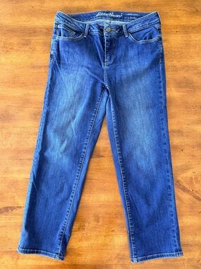 Eddie Bauer Women's Slightly Curvy Cropped Straight Leg Jeans